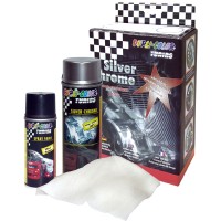 Chrómový sprej TUNING silver chrom 150°C 400ml -sada