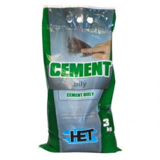 Cement 3kg biely HET