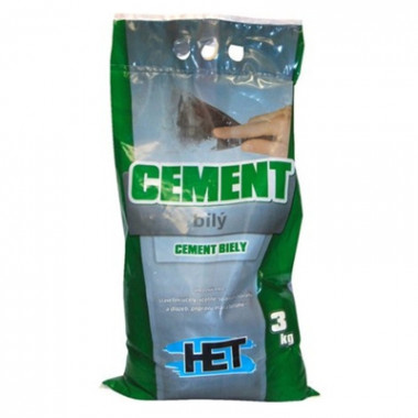 Cement 3kg biely HET