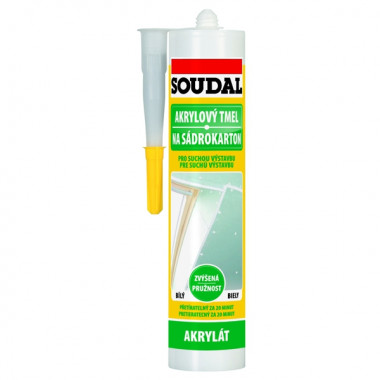 SOUDAL Akrylový tmel na sadrokartón 300ml biely