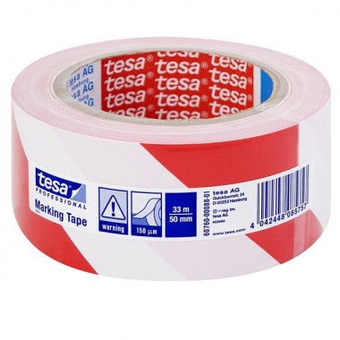 Páska TESA 60760 výstražná 50mmx33m červeno-biela